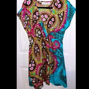 Boutique Lola P V-Neck Scarf Dress Size L